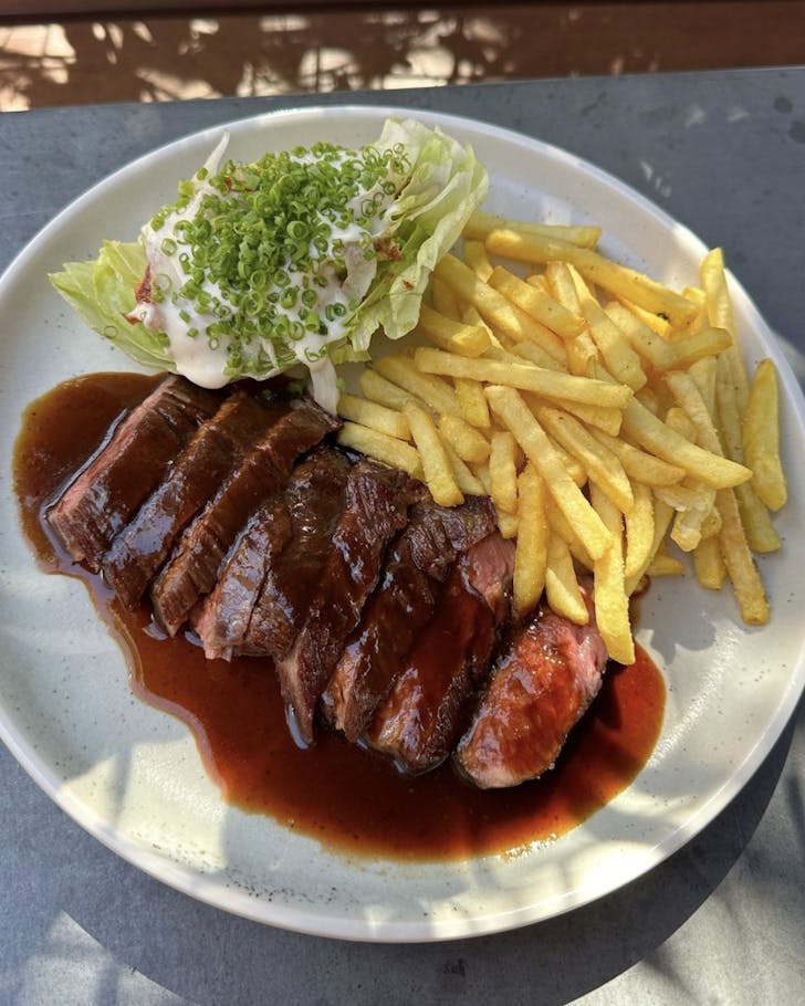 Steak and chips at Bertie