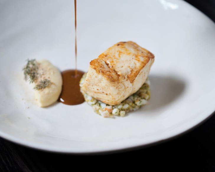 A fish dish from Wildflower restaurant in Perth