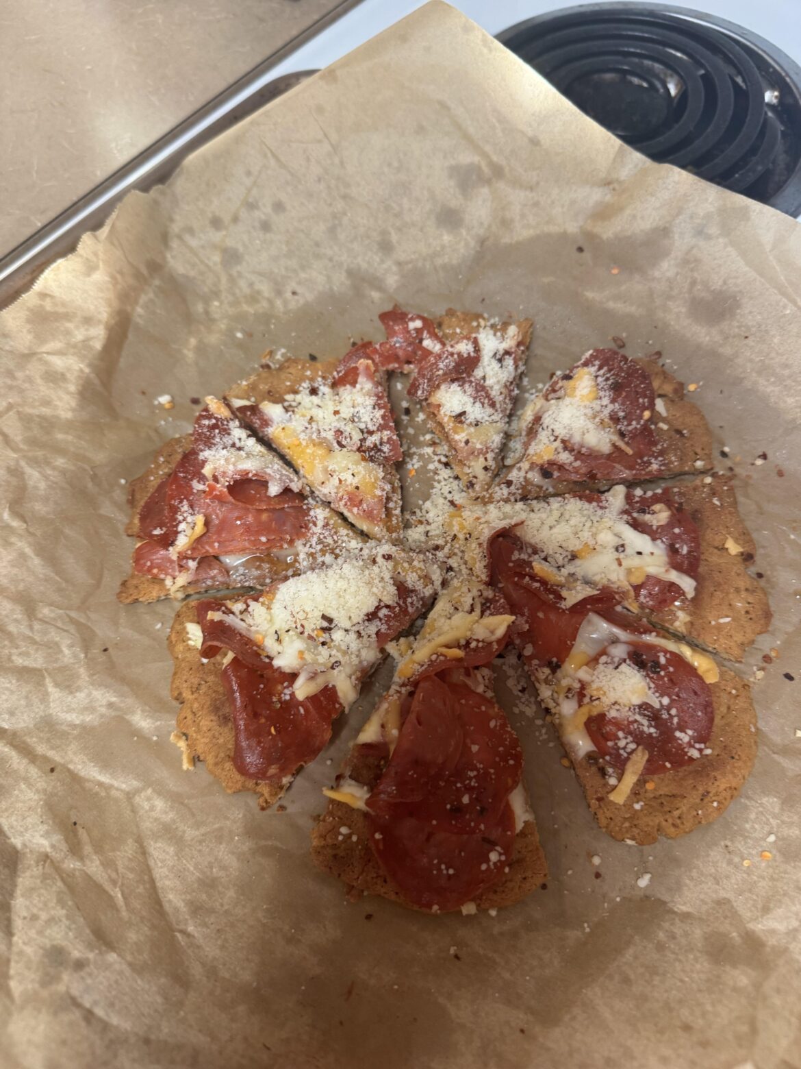Gluten free high protein Greek yogurt pizza! - college edition