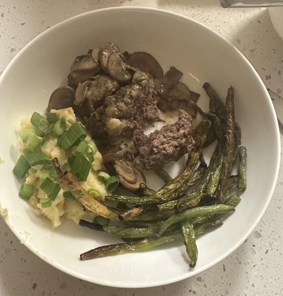 Meatloaves with Creamy mushroom sauce