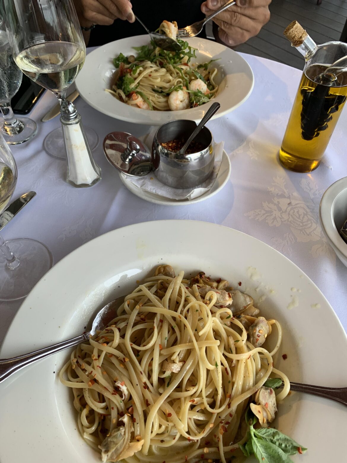 I had the vongole, he had the scampi