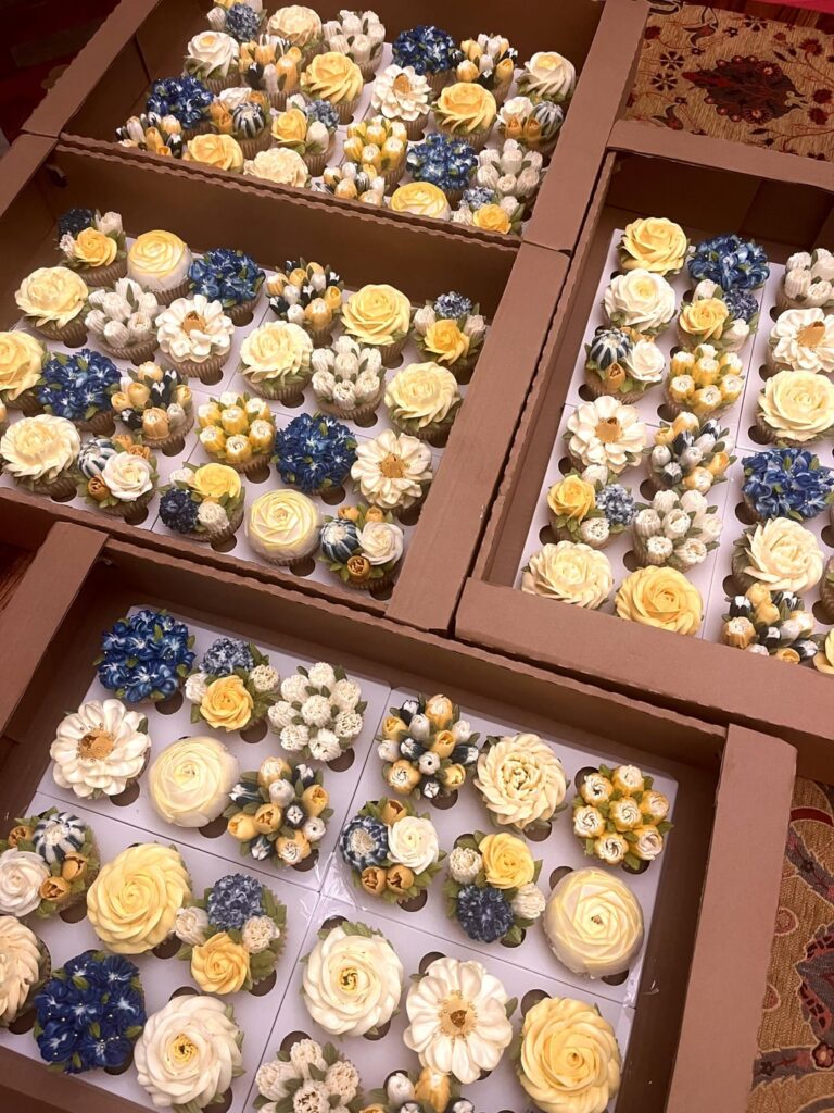 A whole days worth of piping! These big orders coming in are such blessings for our little business 💙