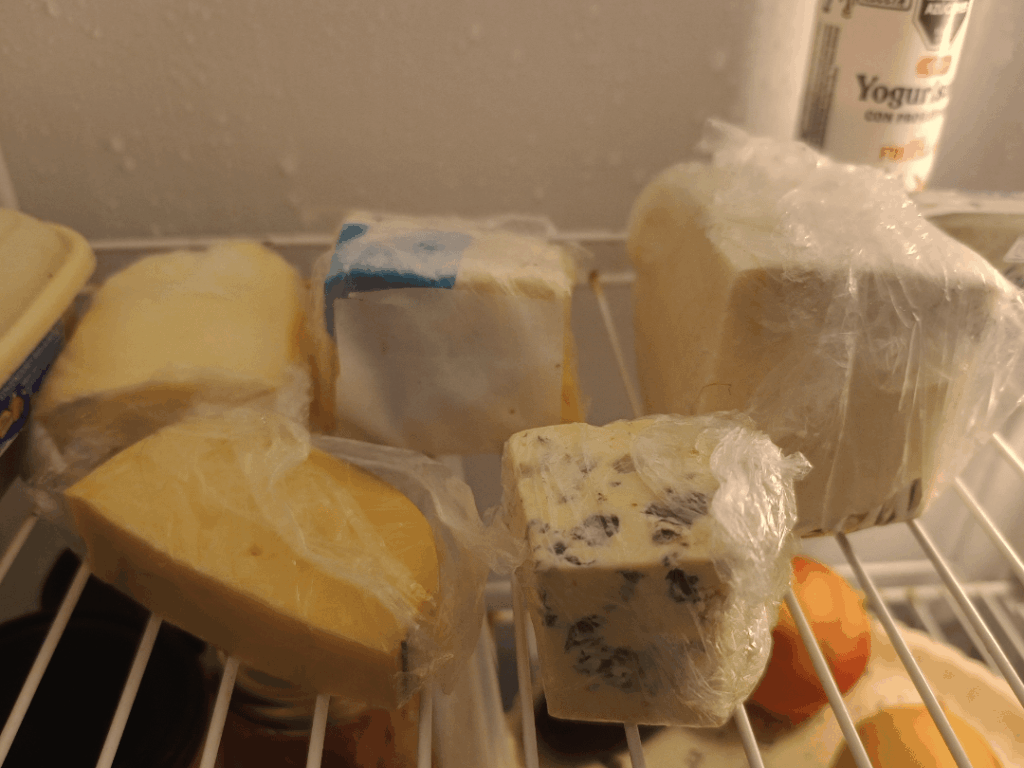 Some of the cheeses in my fridge rn