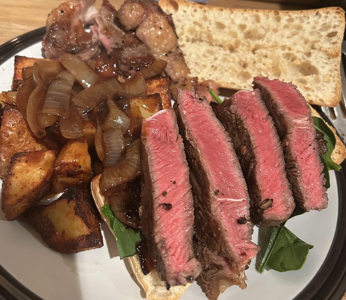 Big ol’ steak sandwich