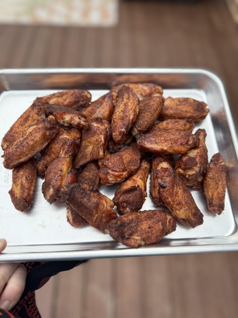 Wings. Weber Kettle w/ Vortex