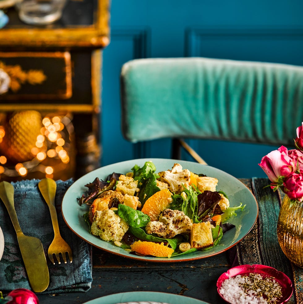 roasted cauliflower and hazelnut salad