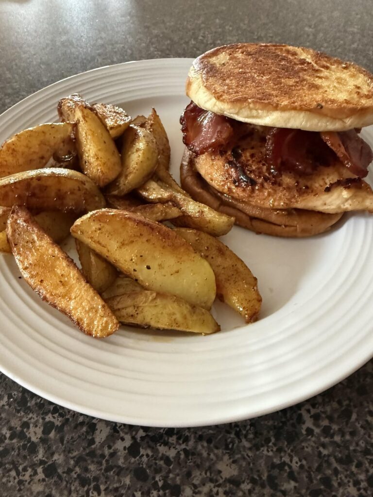 Chicken & Bacon Garlic Bread Sandwiches…pretty good! Review Below ⬇️