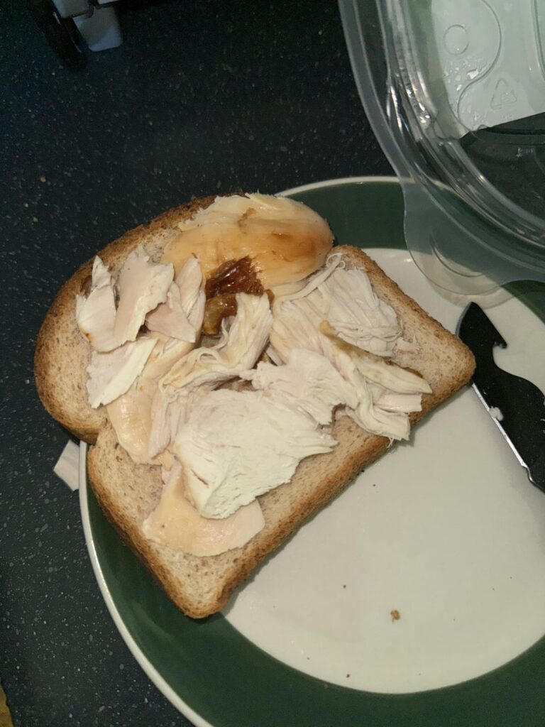 i only had bread and rotisserie chicken