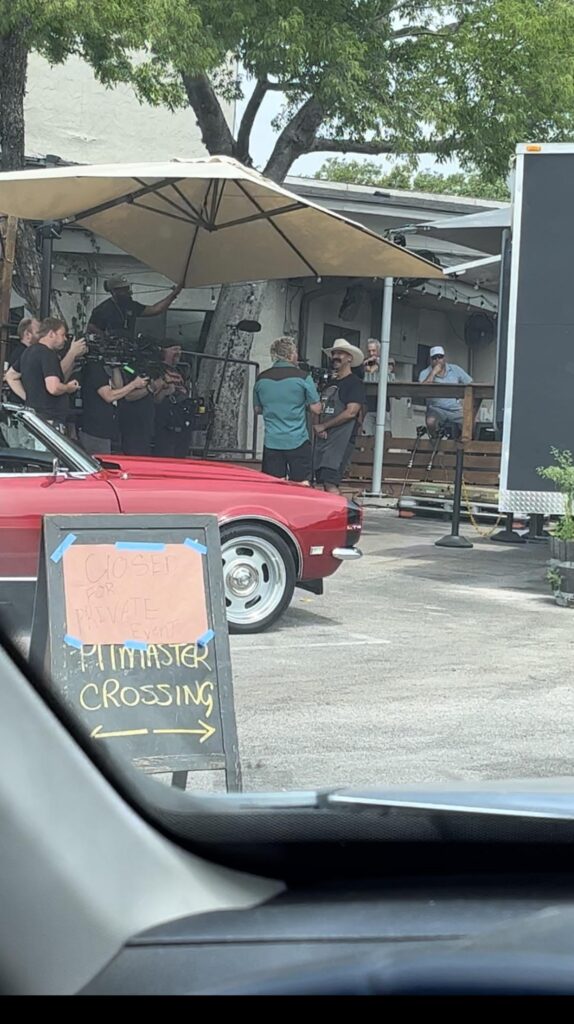 KG BBQ is closed today, looks like Guy Fieri is filming