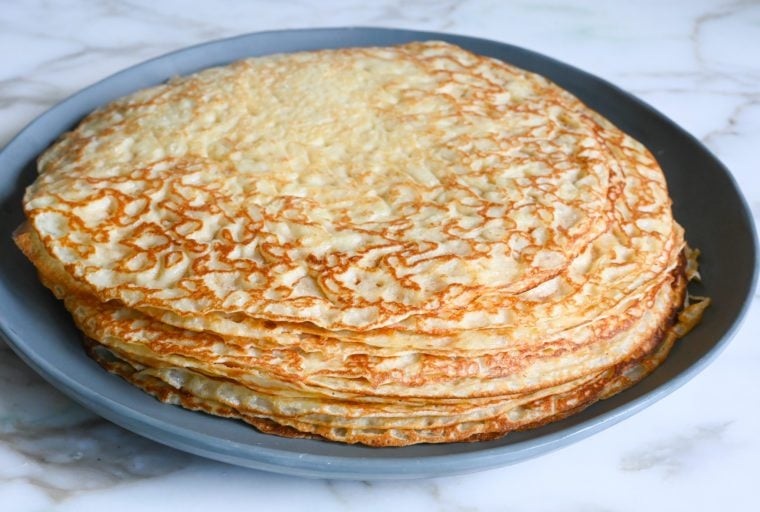 stack of crepes.