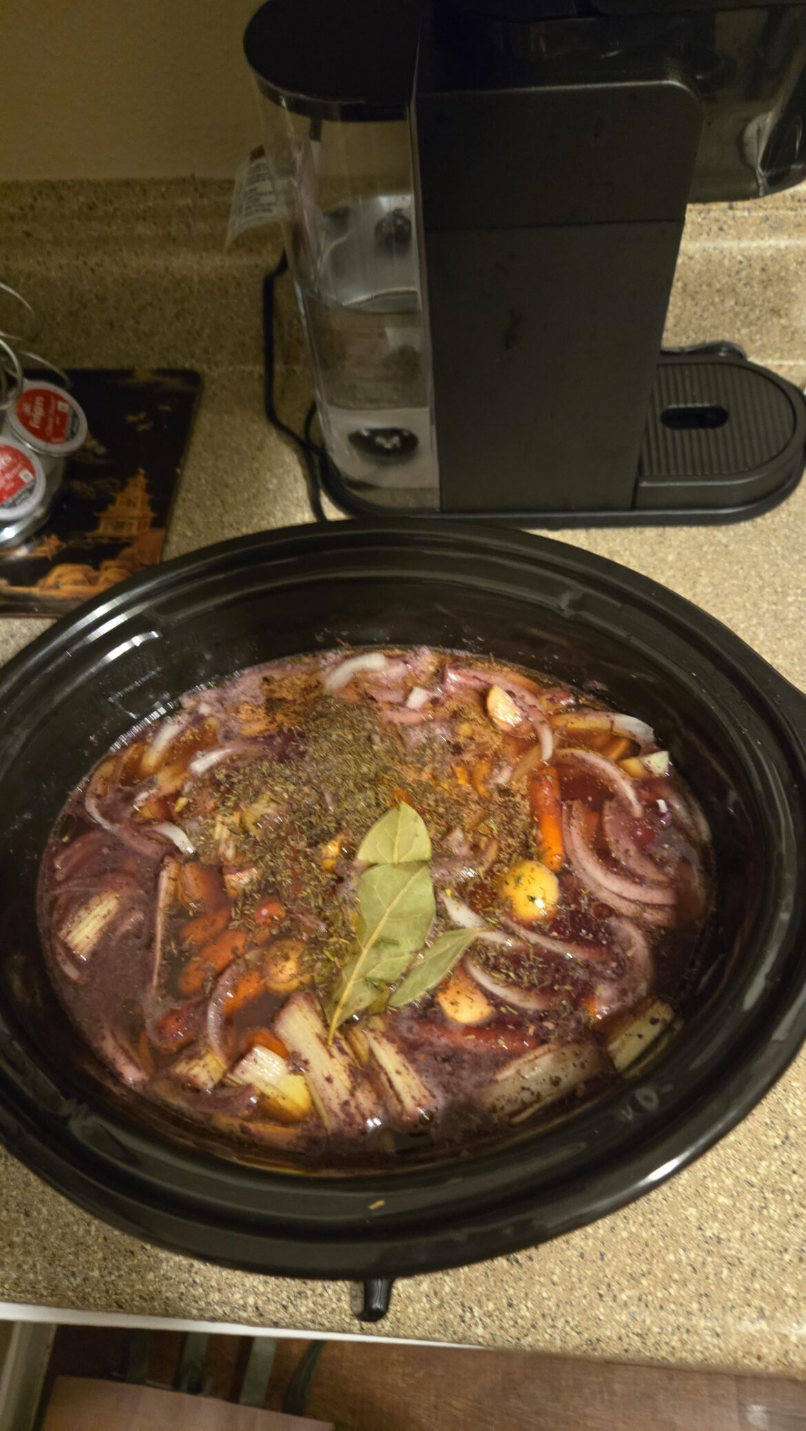 Put roast in pot, accidentally turned on warm instead of hi, went to work for 6 hours.