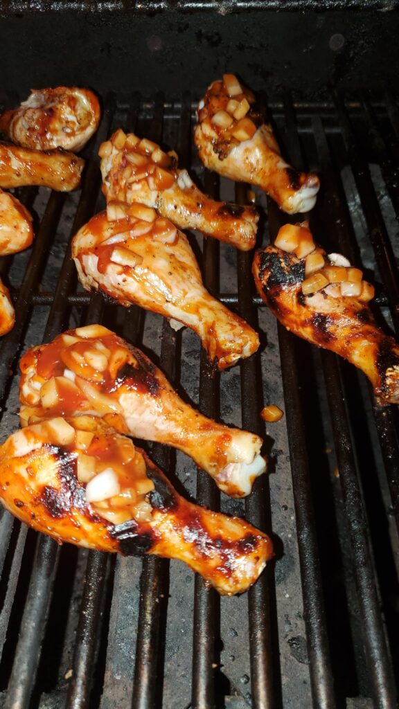 Anyone else grill their onions into their BBQ chicken? FYI St Peter sent me a cut the line coupon. Anyone else grill their onions into their BBQ chicken? FYI St Peter sent me a cut the line coupon.