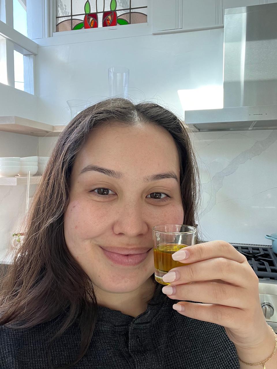 Taking my daily shot of Saint Supply olive oil