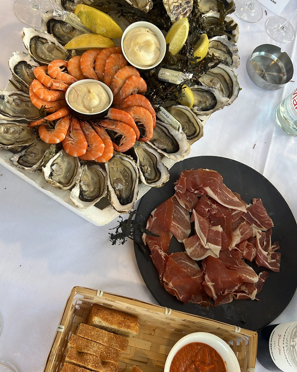 a table full of food