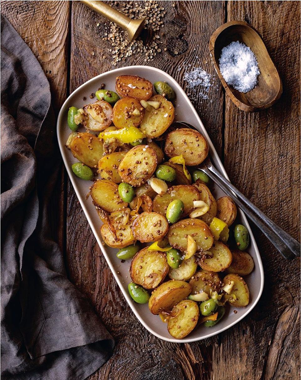  Cyprus is known for its potatoes. “It’s like P.E.I., where the soil is very red,” says Irene Matys. Patates antinaxtes combines crispy potatoes with olives, coriander, garlic and lemon.