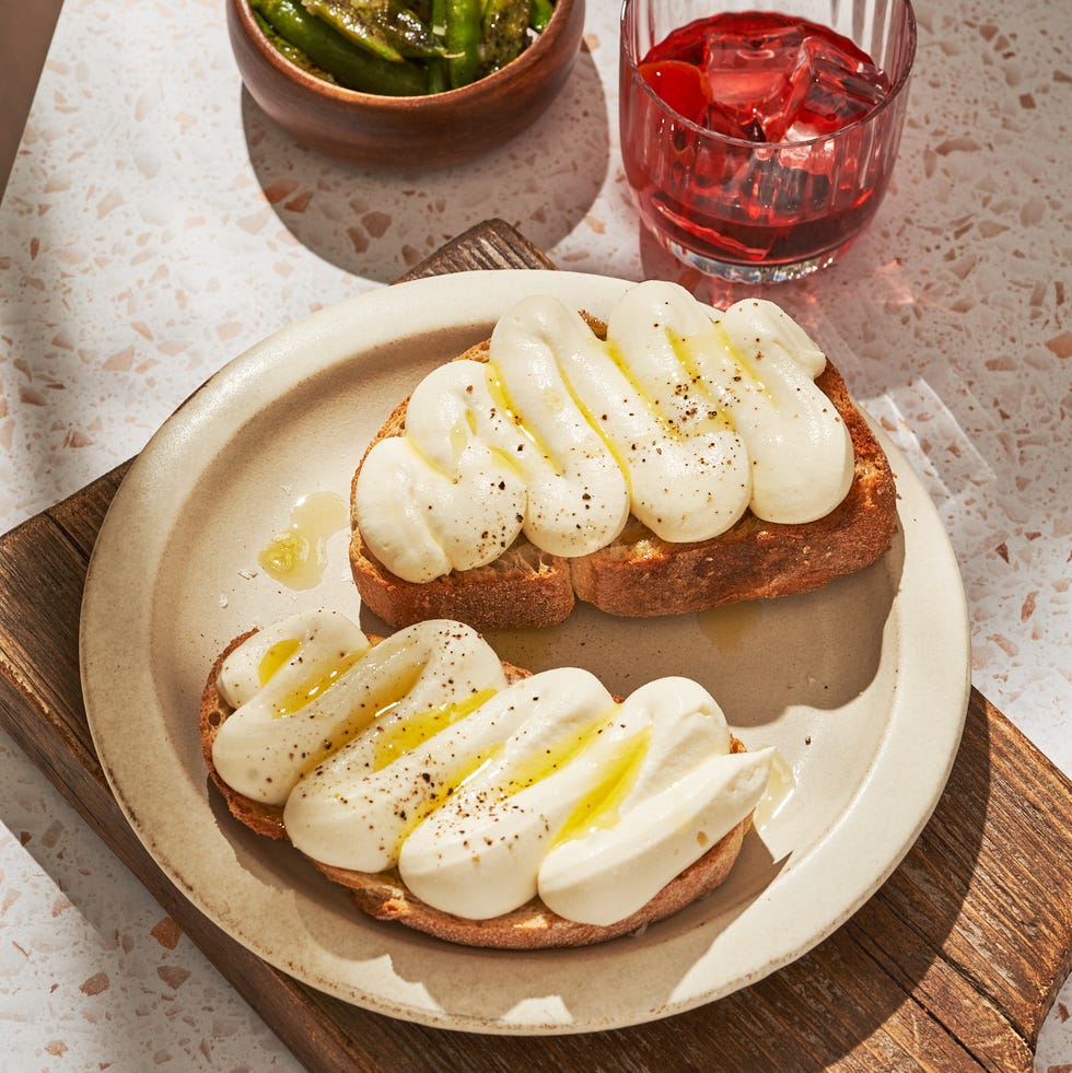 whipped ricotta toast