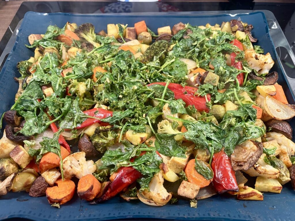 Roasted Veggies (1310 cal, 79g protein)