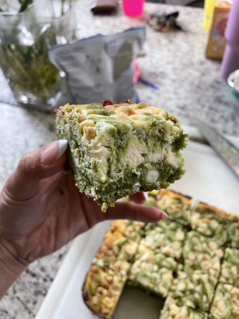 Matcha cheesecake brownies