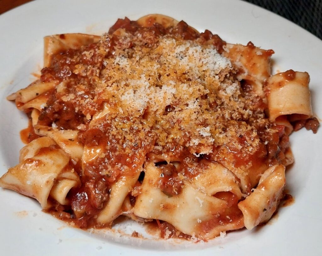 Ragu with homemade pappardelle