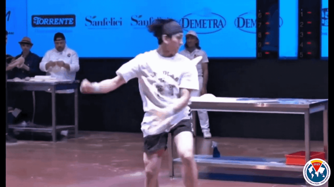 Pizza making or just dancing with dough?