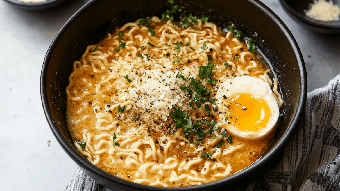 Parmesan Garlic Ramen Recipe