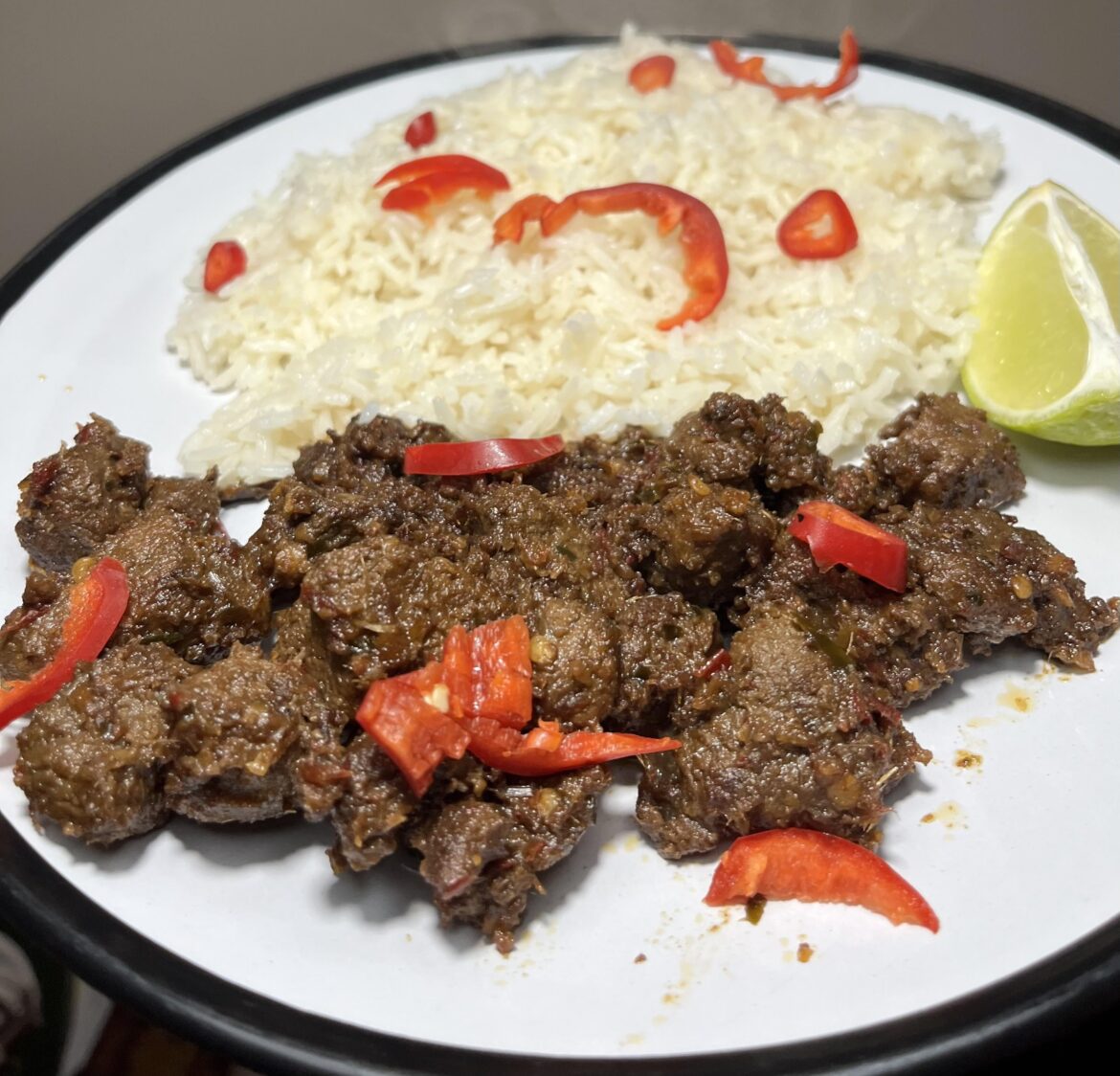 Homemade beef rendang