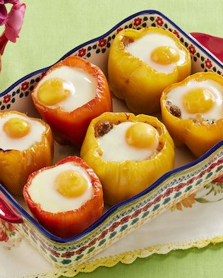 egg recipes sausage and egg stuffed peppers