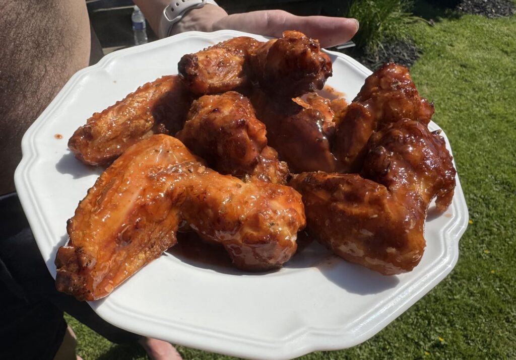 Buffalo and Honey Mustard applewood smoked wings