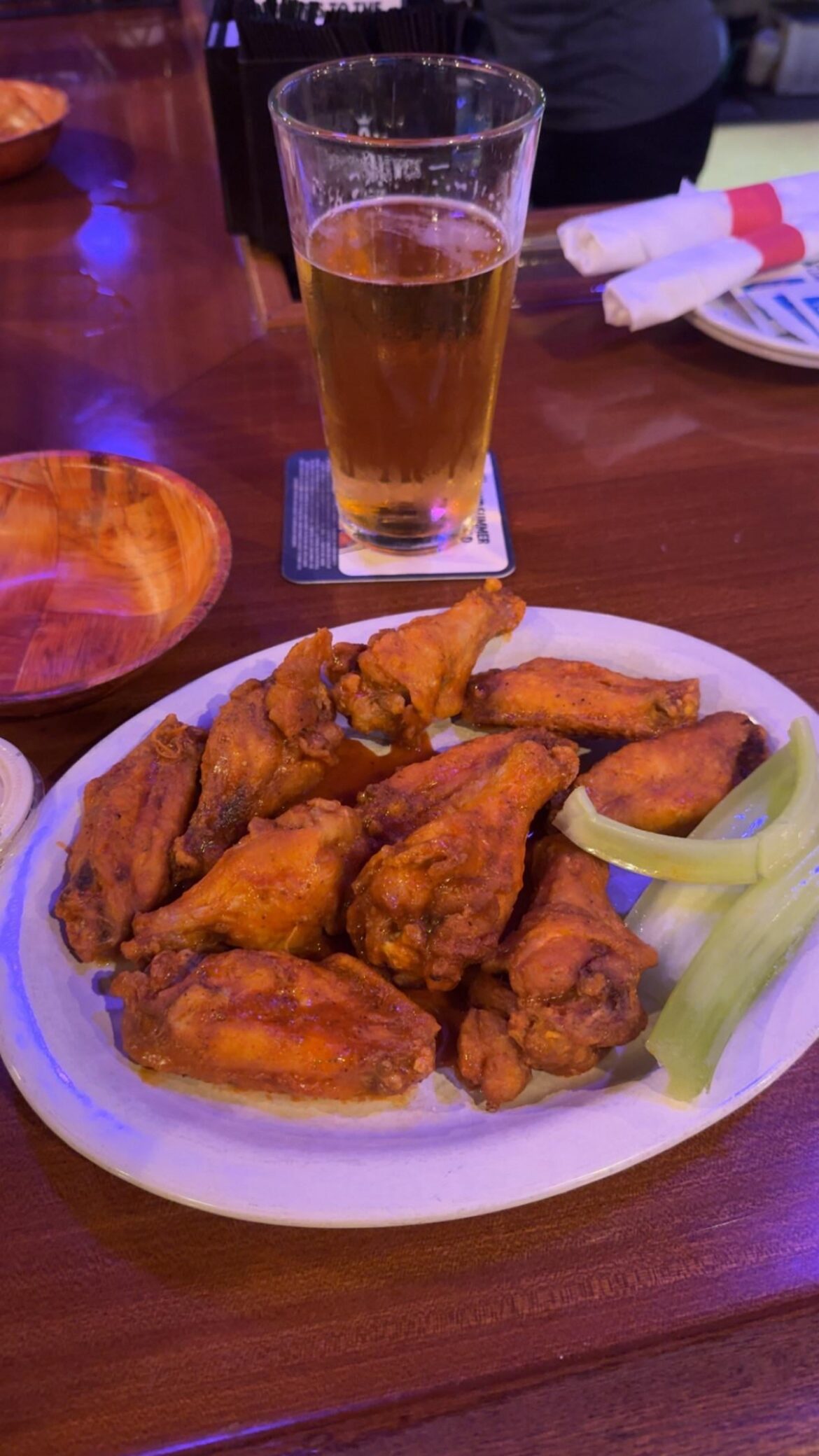 Hot Old Bay wings