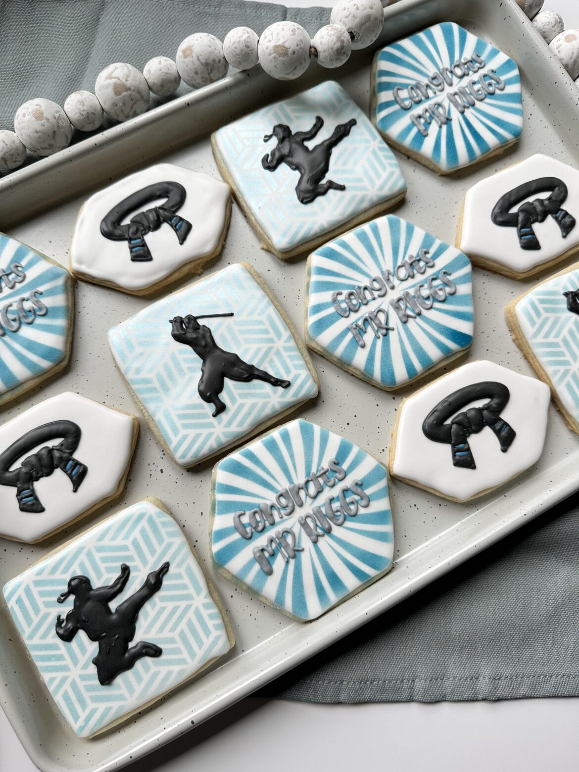 Cookies to celebrate a 2nd degree black belt!