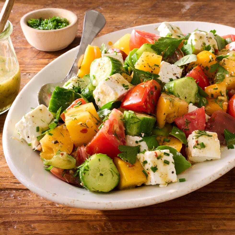 tomato cucumber feta salad