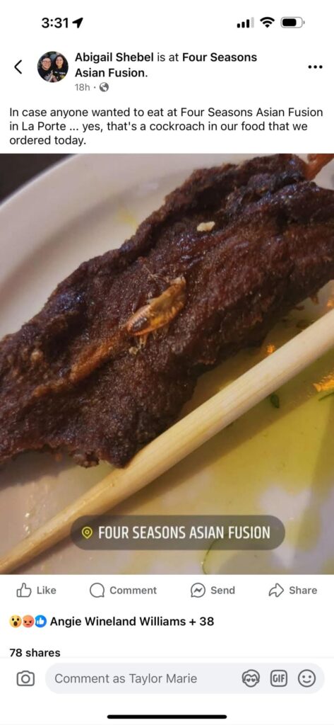 Does a local restaurant trying to pass off a cockroach as lobster count in this sub?