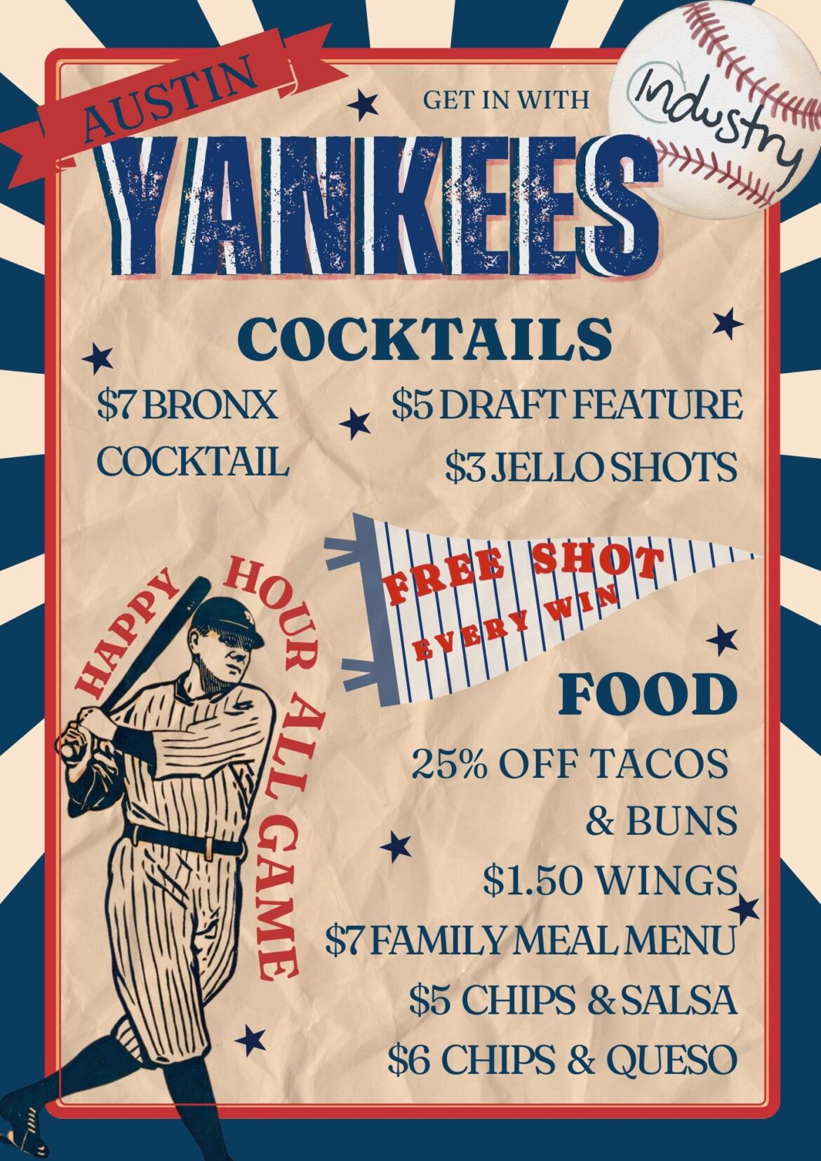 Austin Yankees fans meetup 5/16 at Industry