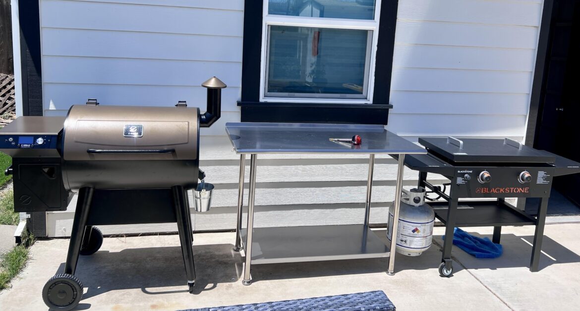 Impulsively bought a Z Grill and a blackstone. I’ve never grilled before and im excited to get into it and love my set up! Impulsively bought a Z Grill and a blackstone. I’ve never grilled before and im excited to get into it and love my set up!