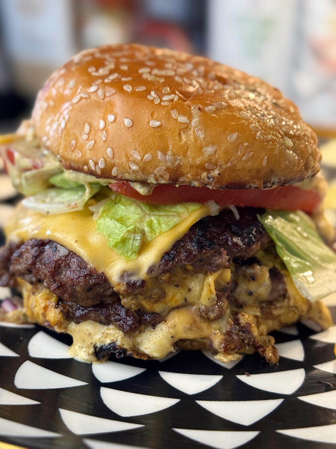 triple cheeseburger situation for national burger day