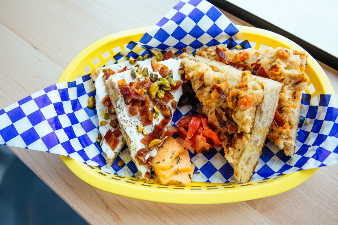 Specialty toasts for lunch at French Truck Coffee