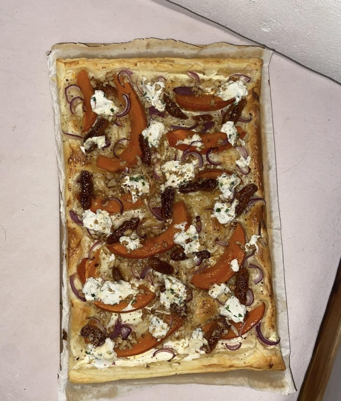 Yummy puff pastry I made w pumpkin, fig and cream cheese