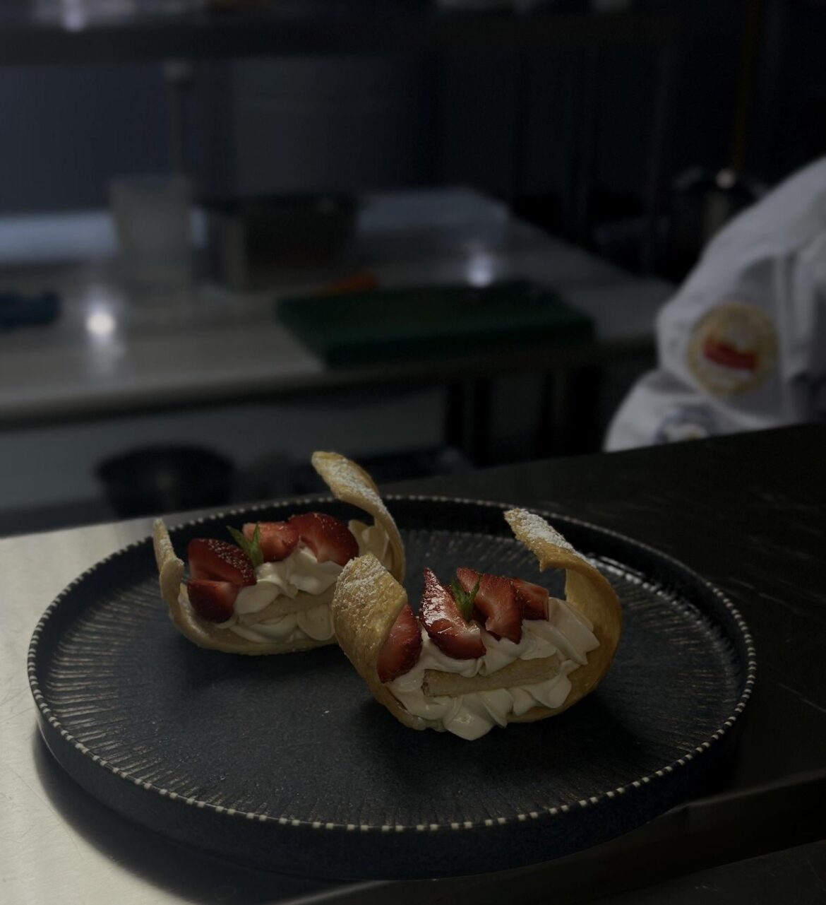 Napoleon cake/creme diplomate,Mille Feuille,strawberries and mint