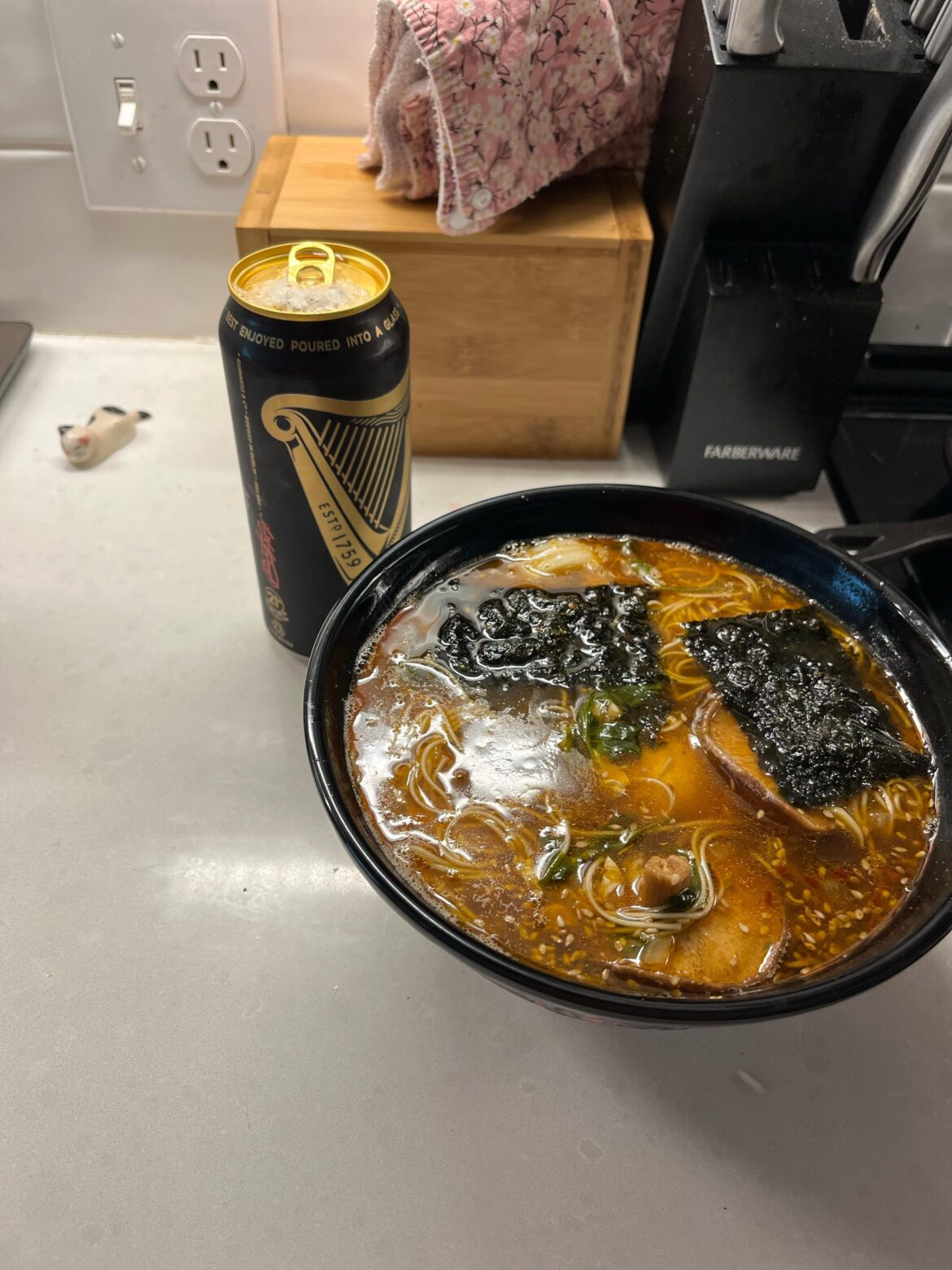 It’s not buldak ramen but I added bacon and lobster tail for fun