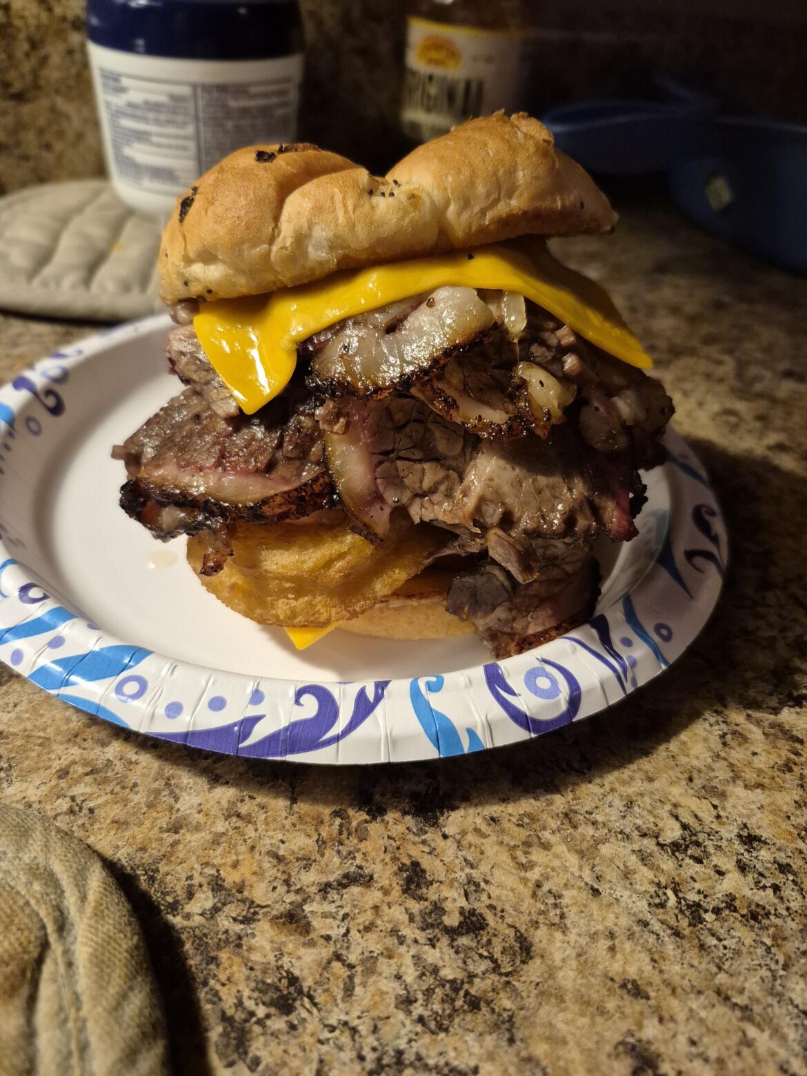 Left over brisket sandwich i made