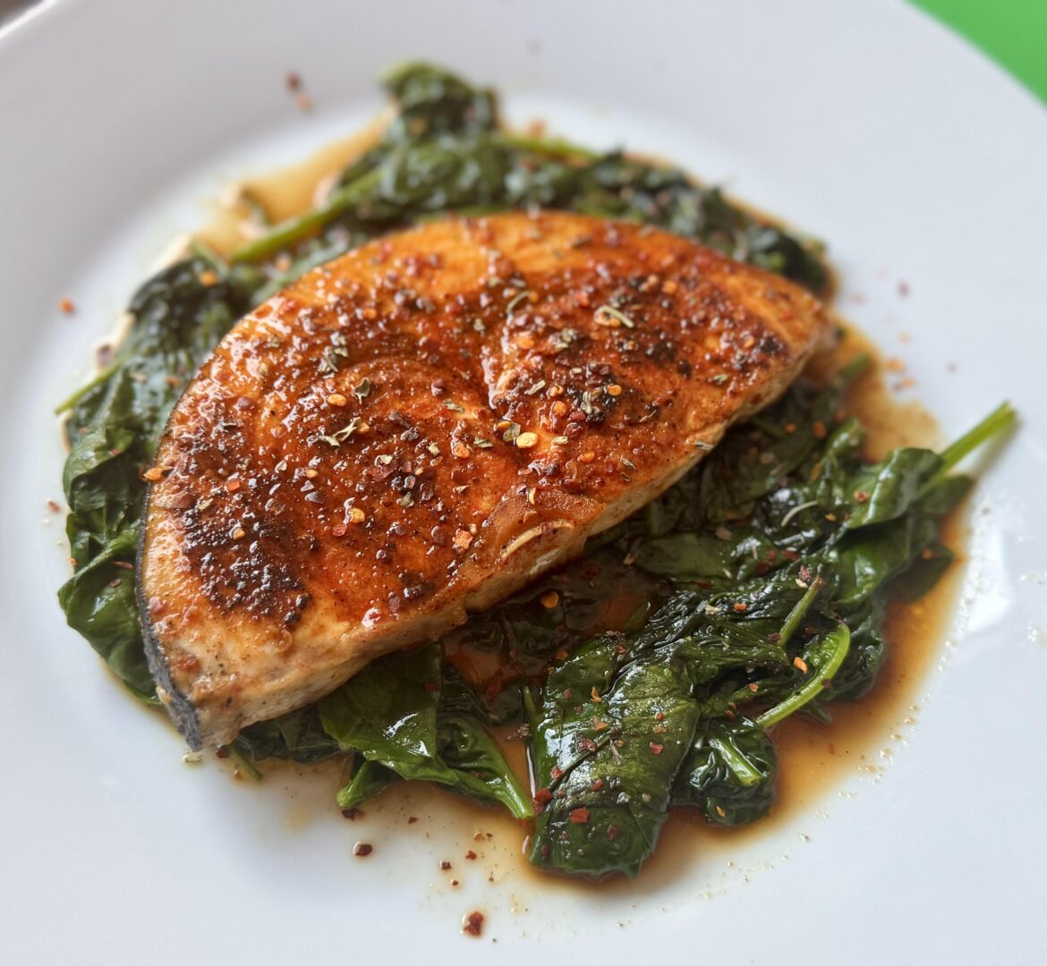 Swordfish and Spinach
