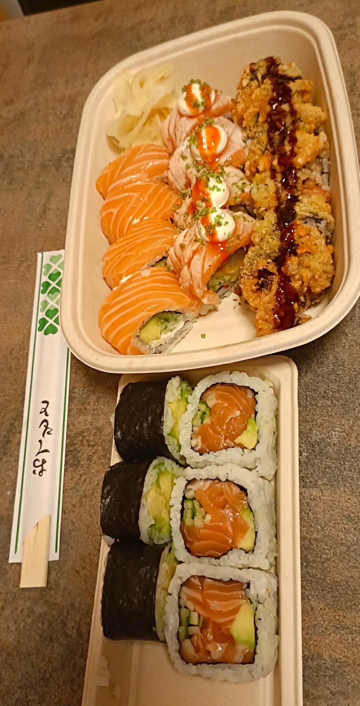 Our Sushi Dinner plates