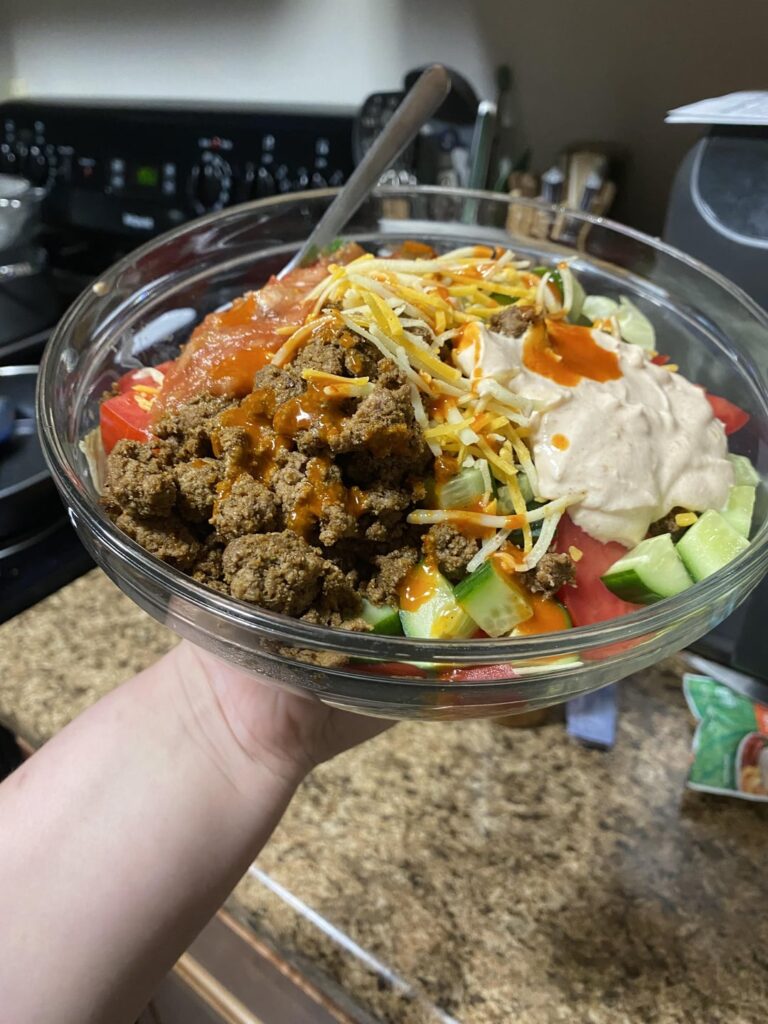 I think I understand the concept! Taco Salad with an emphasis on the salad