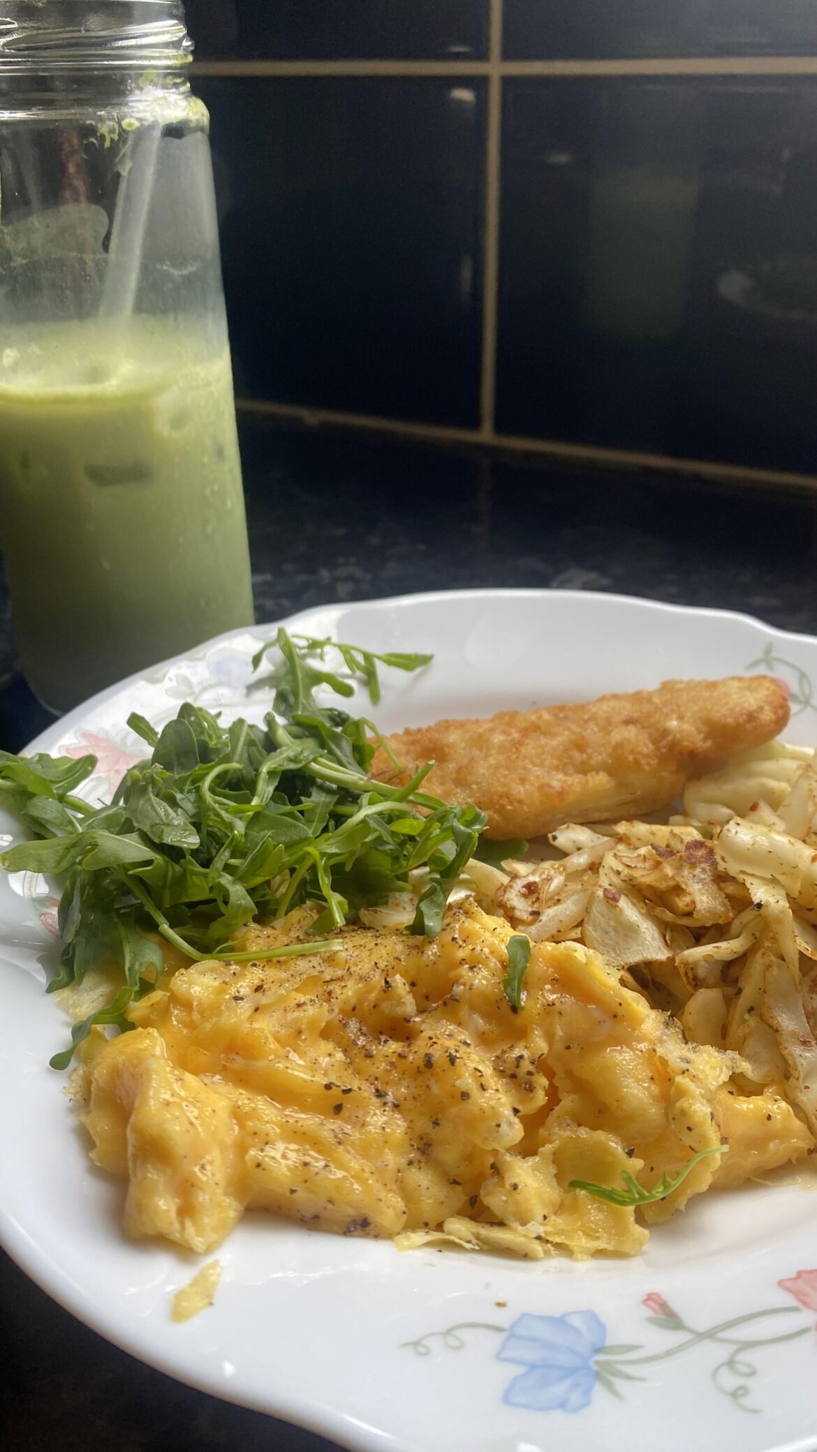 Fried chicken for breakfast?!? But make it healthy and satiating  (300 calories)