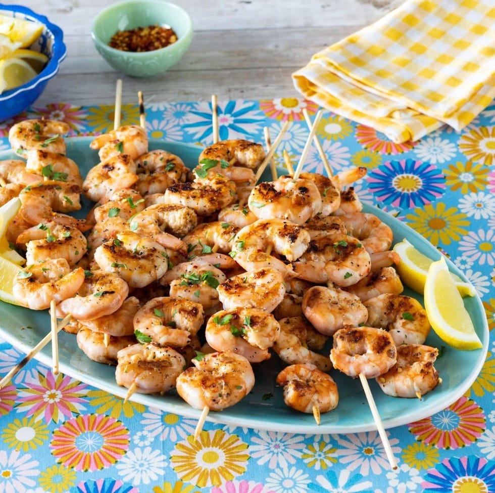 graduation party grilled shrimp skewers