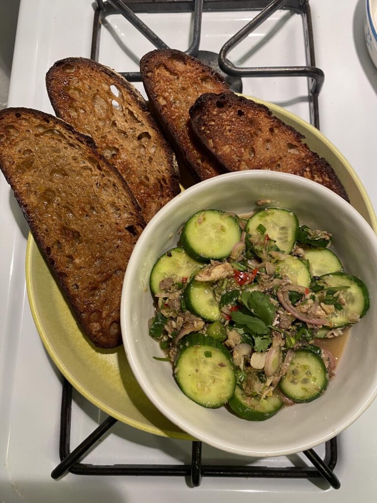 Thai-style sardine salad