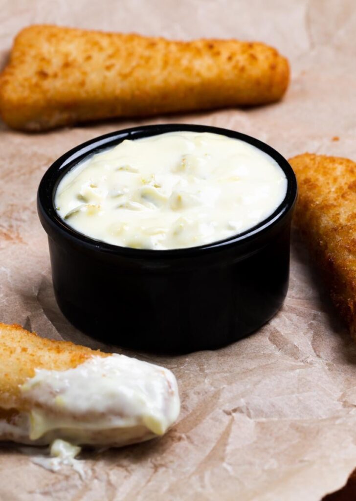 every once in a while I go through a major fish stick kick.  I always stick mine in the air fryer and then whip up my 3 ingredient tartar sauce.  So good.