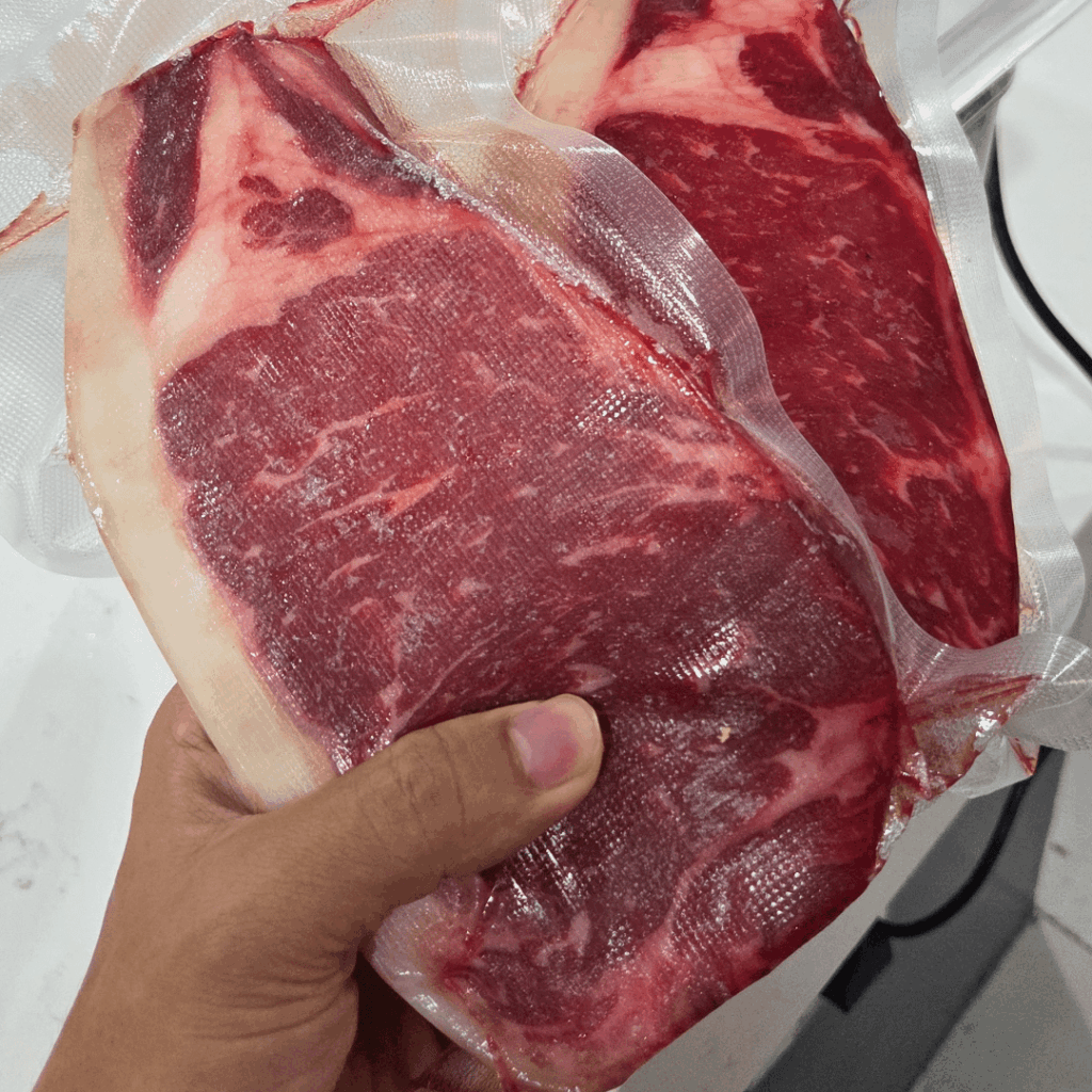 My first attempt at striploin. 132.5 for 2 hours. Turned out amazing, paired with cowboy butter.