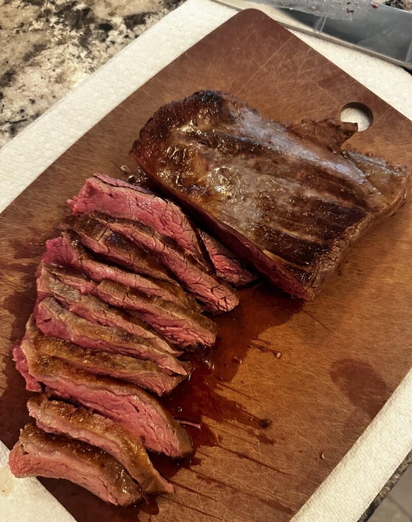 Flank for $6.50 a pound makes lunch easy.