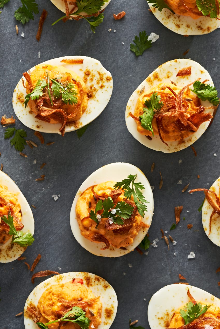 harissa deviled eggs